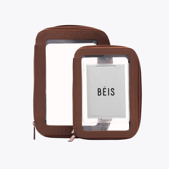 BEIS Handbags - Beis The In Flight Cosmetic Set in Maple
